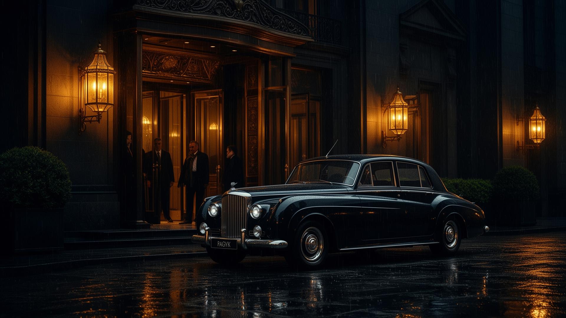 Cinematic luxury arrival